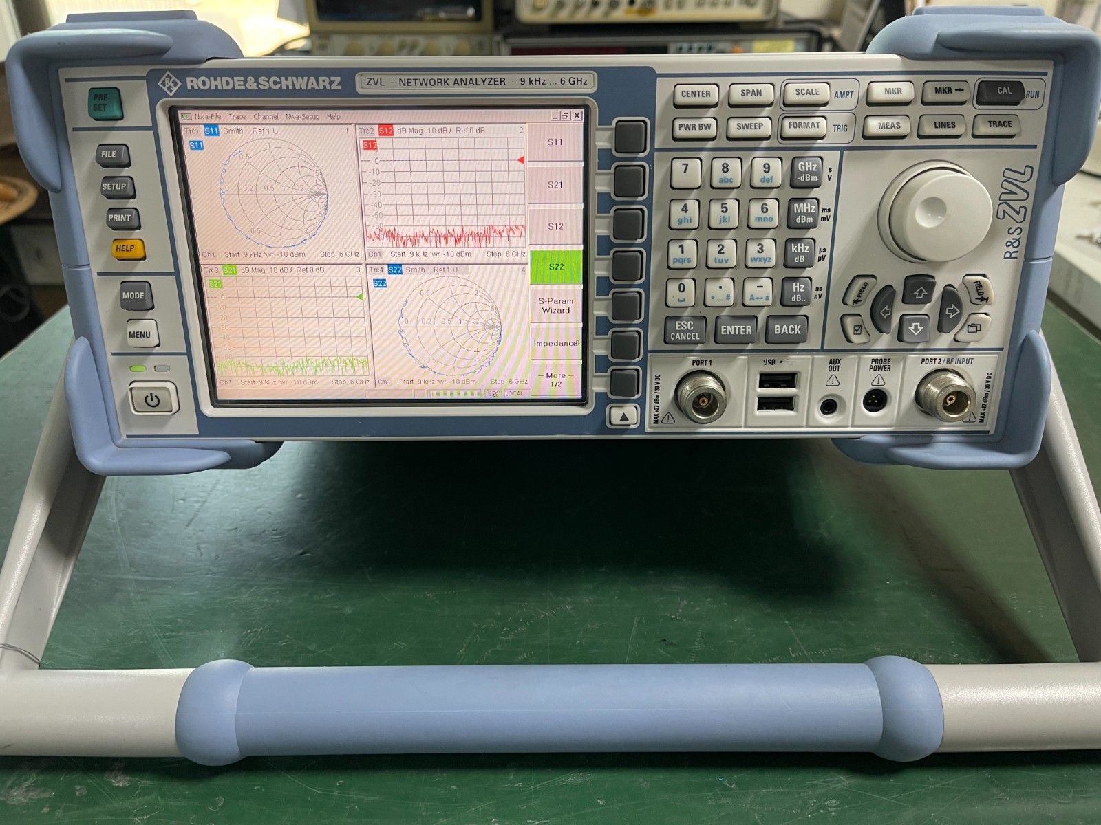 Rohde & Schwarz ZVL6 Vector Network Analyzer 9 kHz - 6 GHz , w/ ZVL-K1 , FSL-K7