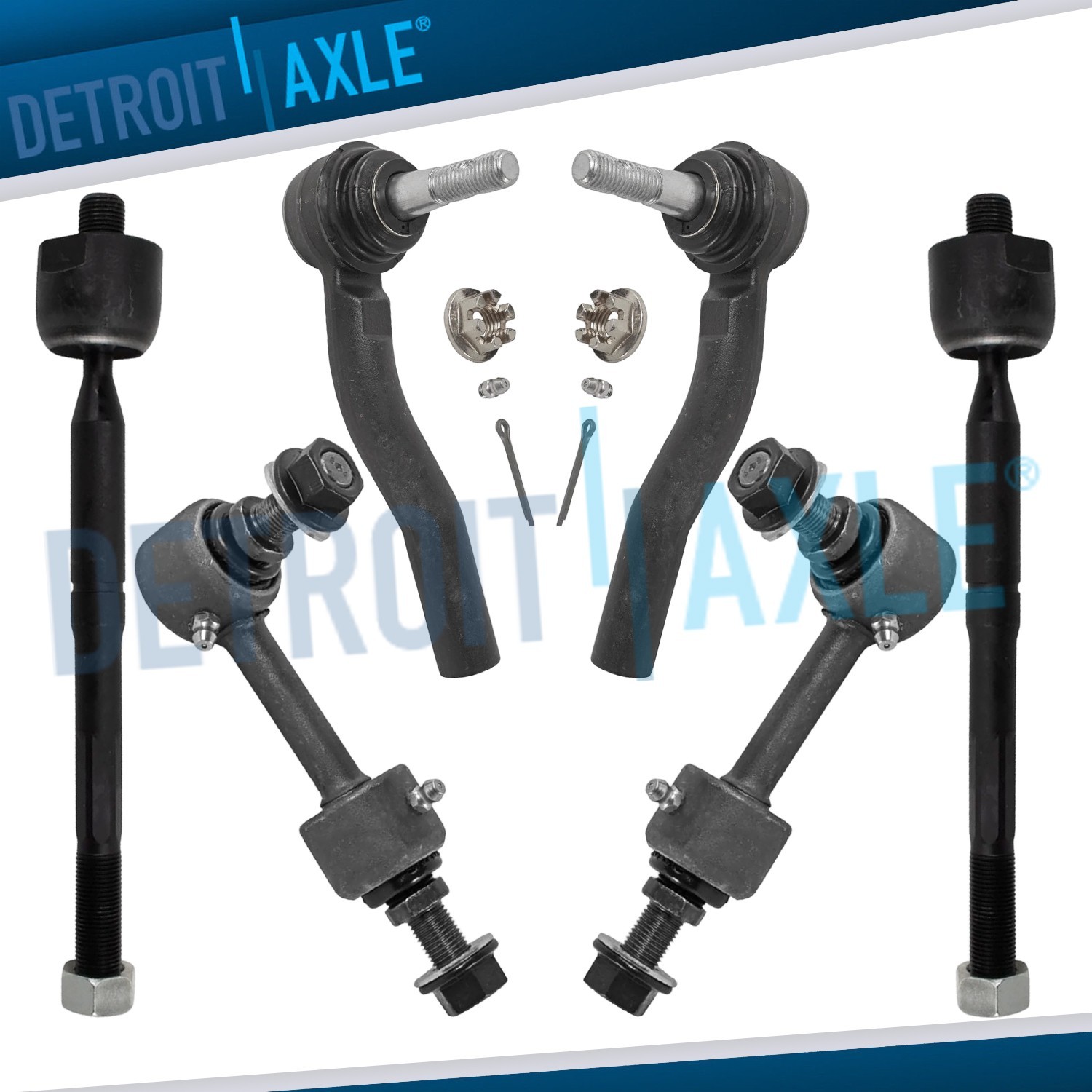 Front Outer Inner Tie Rod Ends Sway Bar Link for Chevy GMC Silverado Sierra 1500