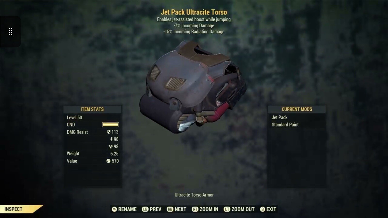 (Xbox) Ultracite Power Armor with Jet Pack - Full Set Fully Modded