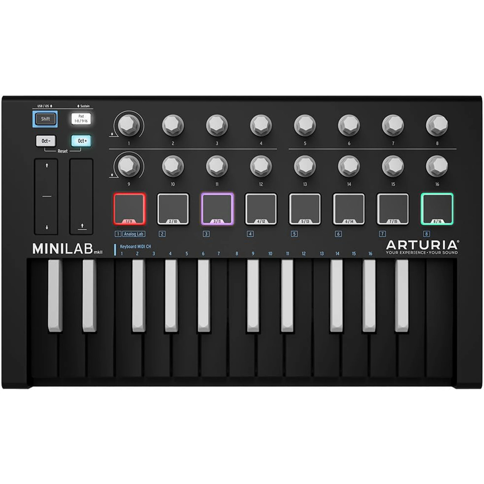 Arturia MiniLab MKII Inverted MIDI Controller Black