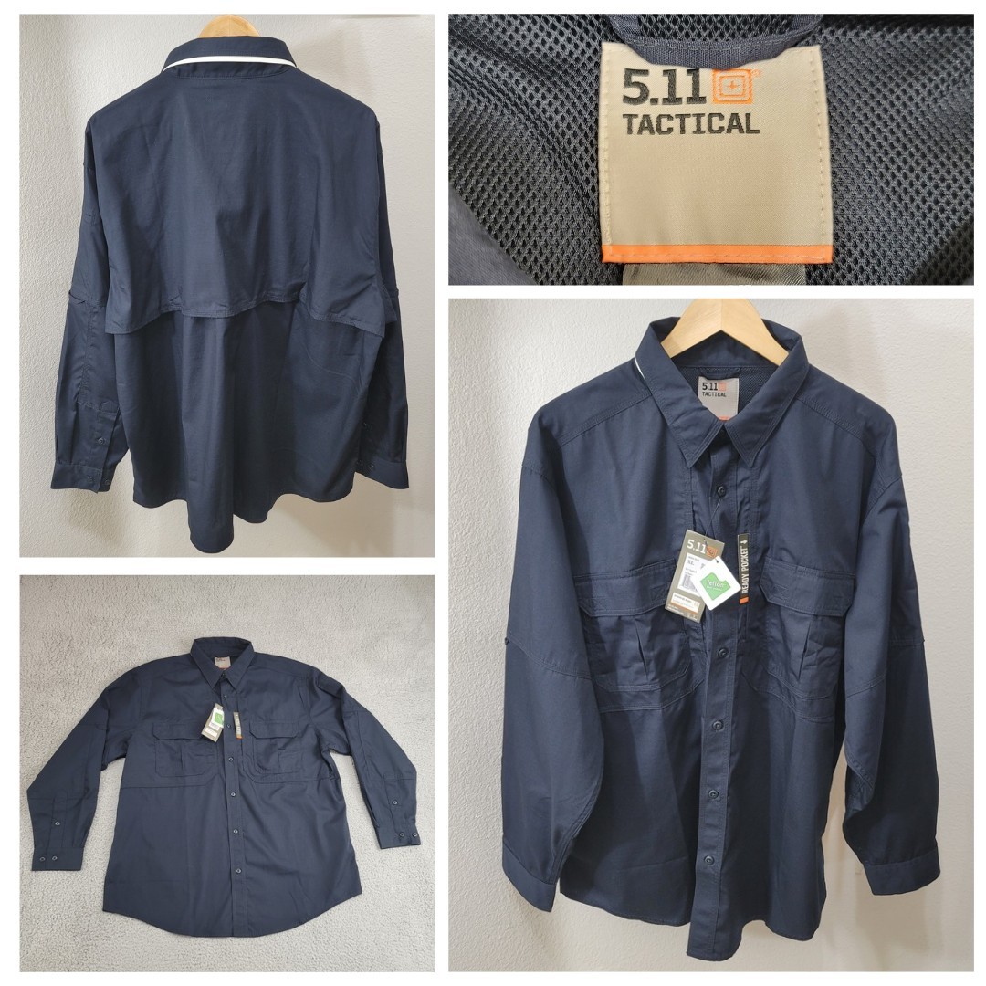 New 5.11 Tactical Taclite Pro Long Sleeve Shirt Men's XL Navy Blue 72175 NWT