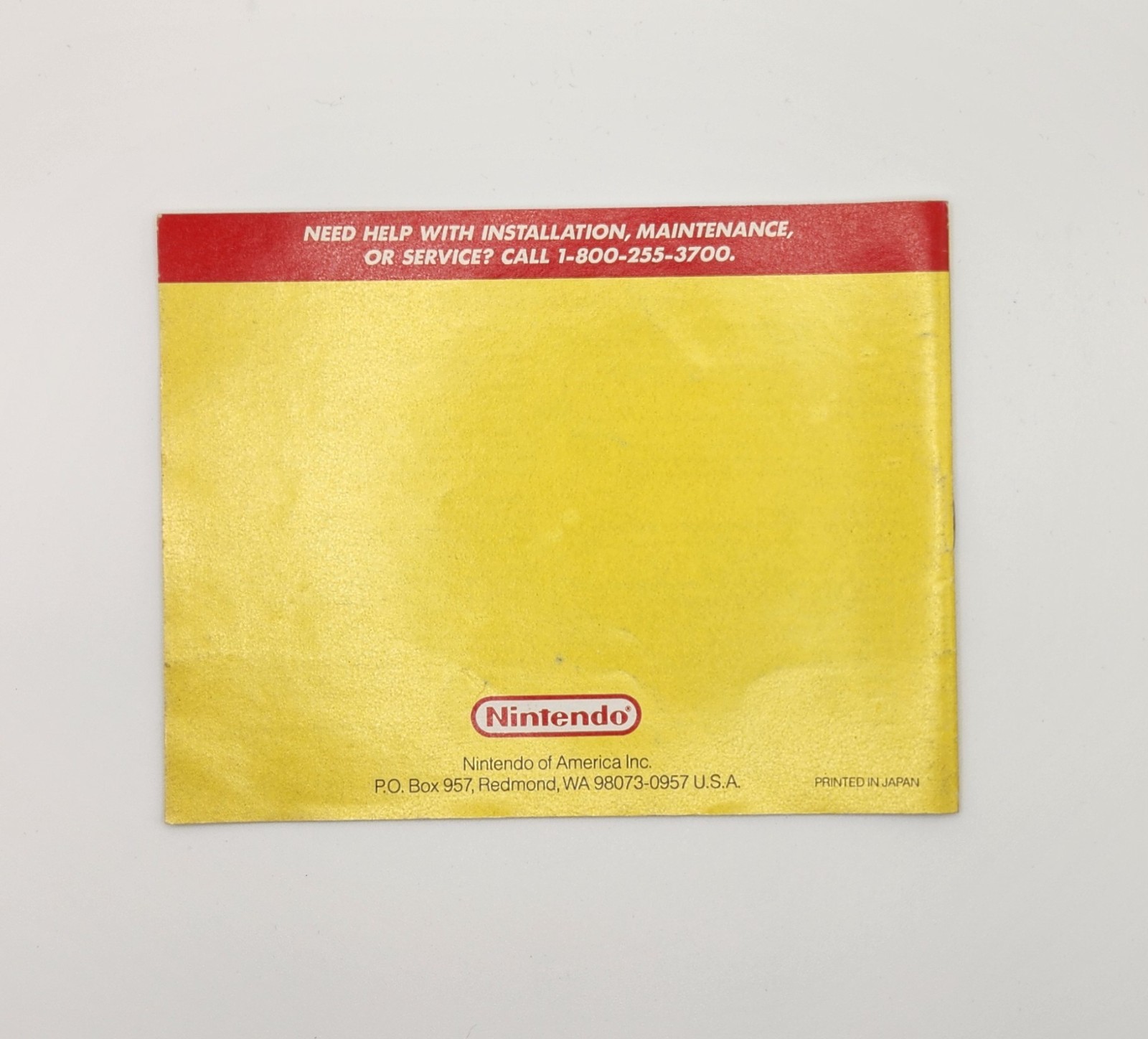 Yoshi Nintendo NES Instruction Manual ONLY