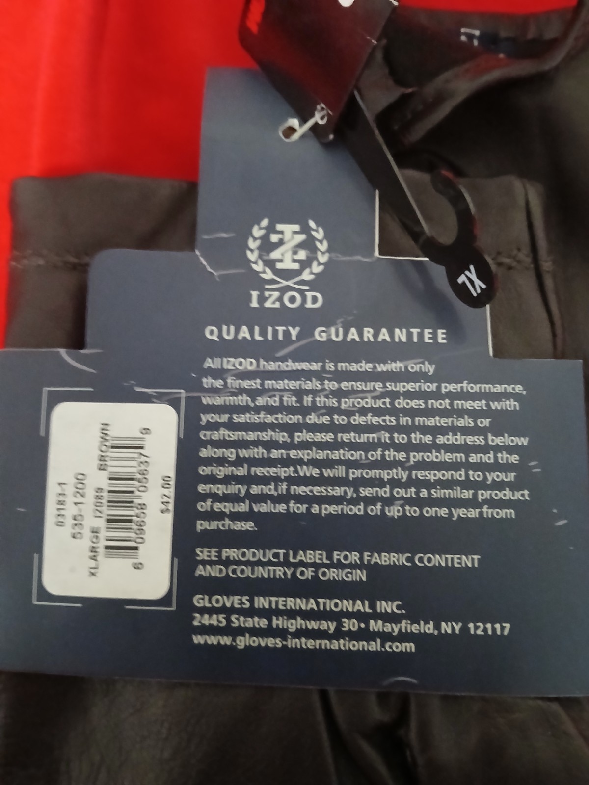 IZOD Leather Gloves