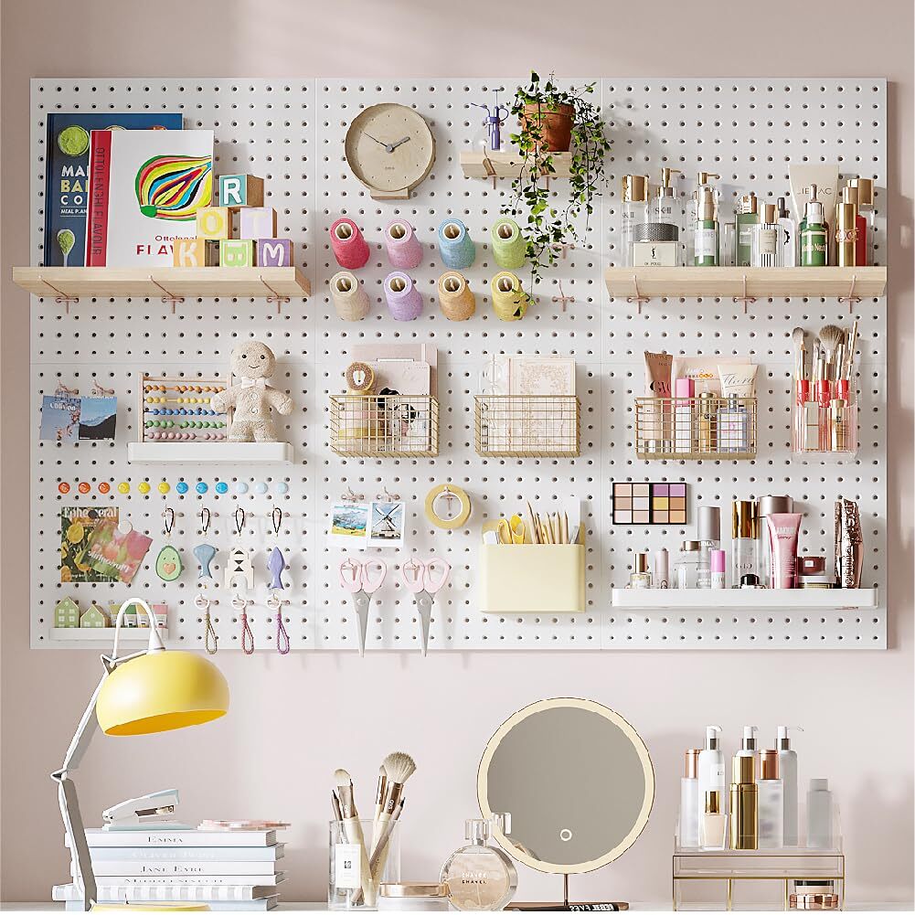 50 PCS 2 Inch Pink Pegboard Hooks Organizer Accessories for 1/4" Peg Board