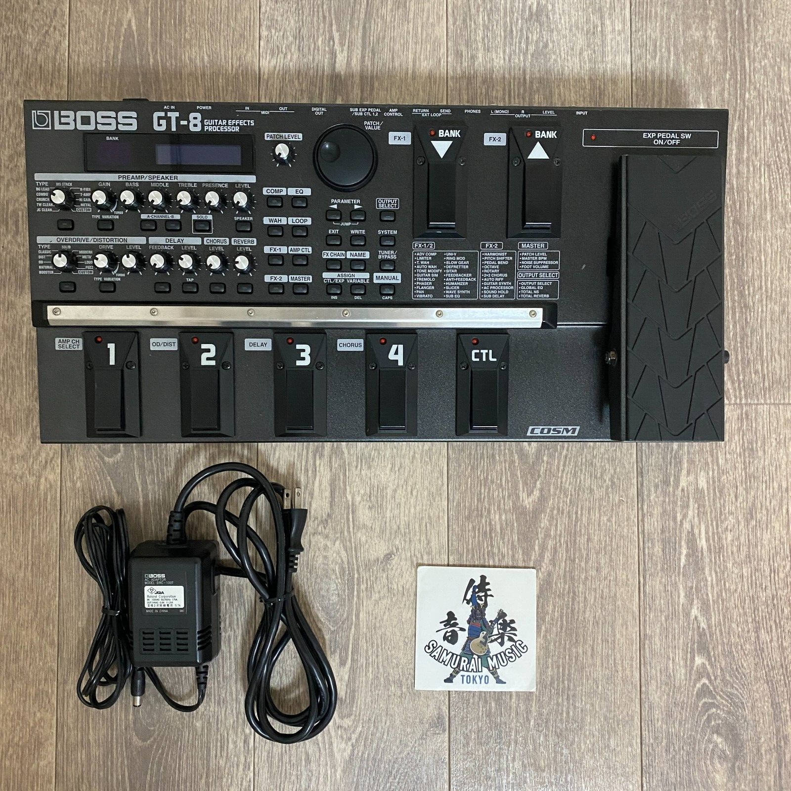 Boss GT-8 Guitar Effects Processor Multi Guitar Effect Pedal Used w/Adapter FmJP