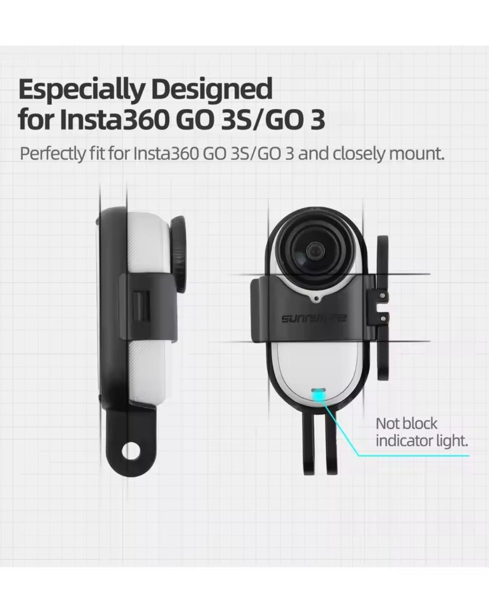 Horizontal Vertical Bracket Frame Adapter Expansion For Insta360 GO 3/3S Camera