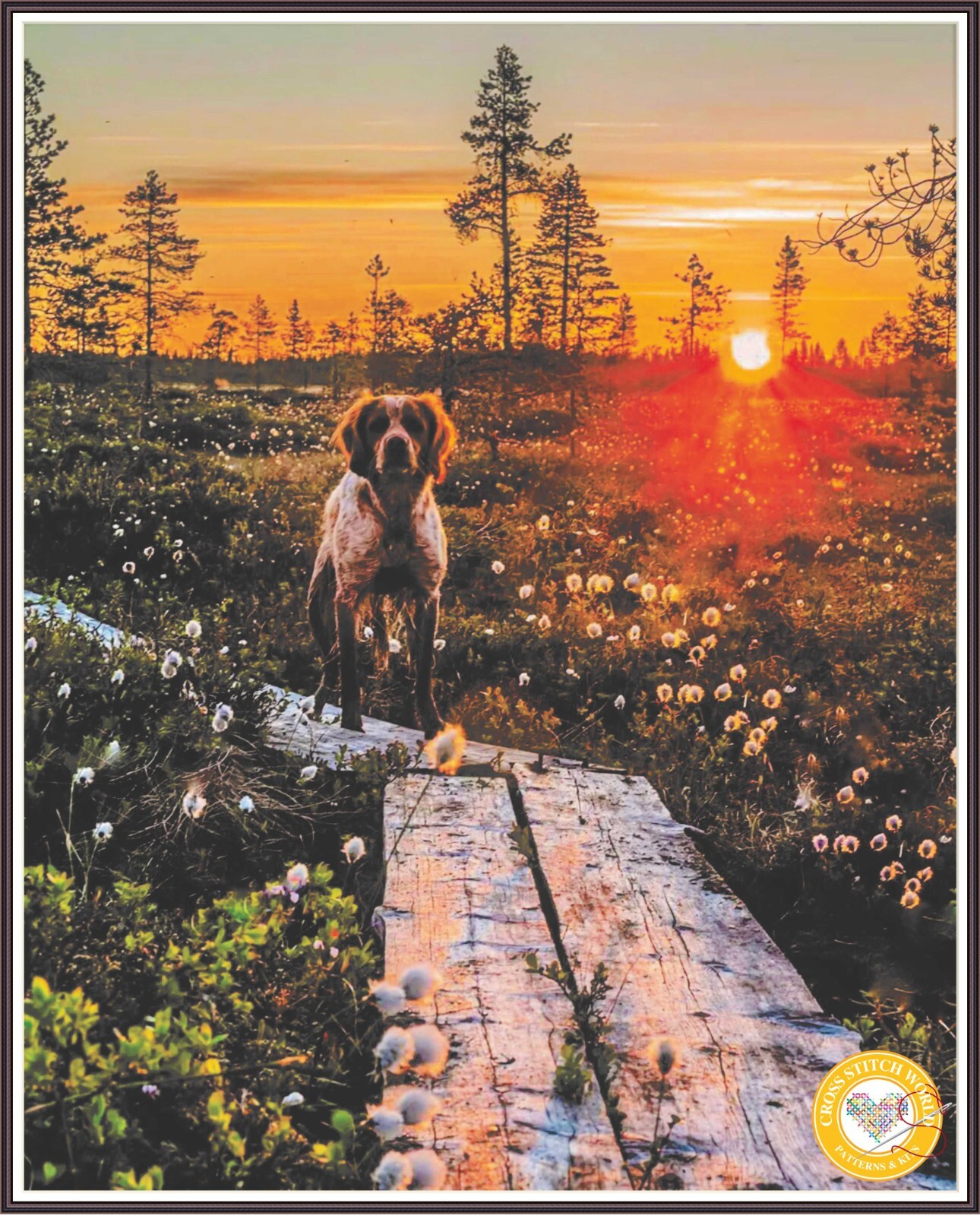 Sunset walk 1181 Chart Counted Cross Stitch Pattern Needlework