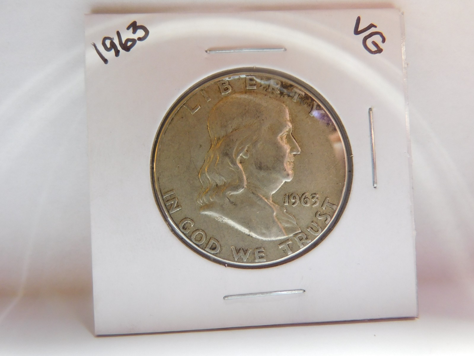 1963 Franklin Half Dollar - Very Good Circulated Condition - 90% Silver