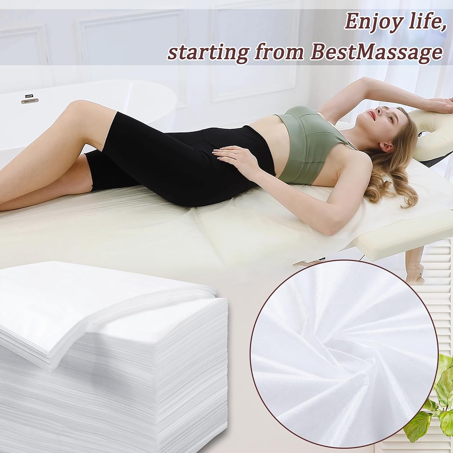 Convenient 100 Pcs Disposable Spa Bed Sheets 31" x 71" - Easy Cleanup & Soft