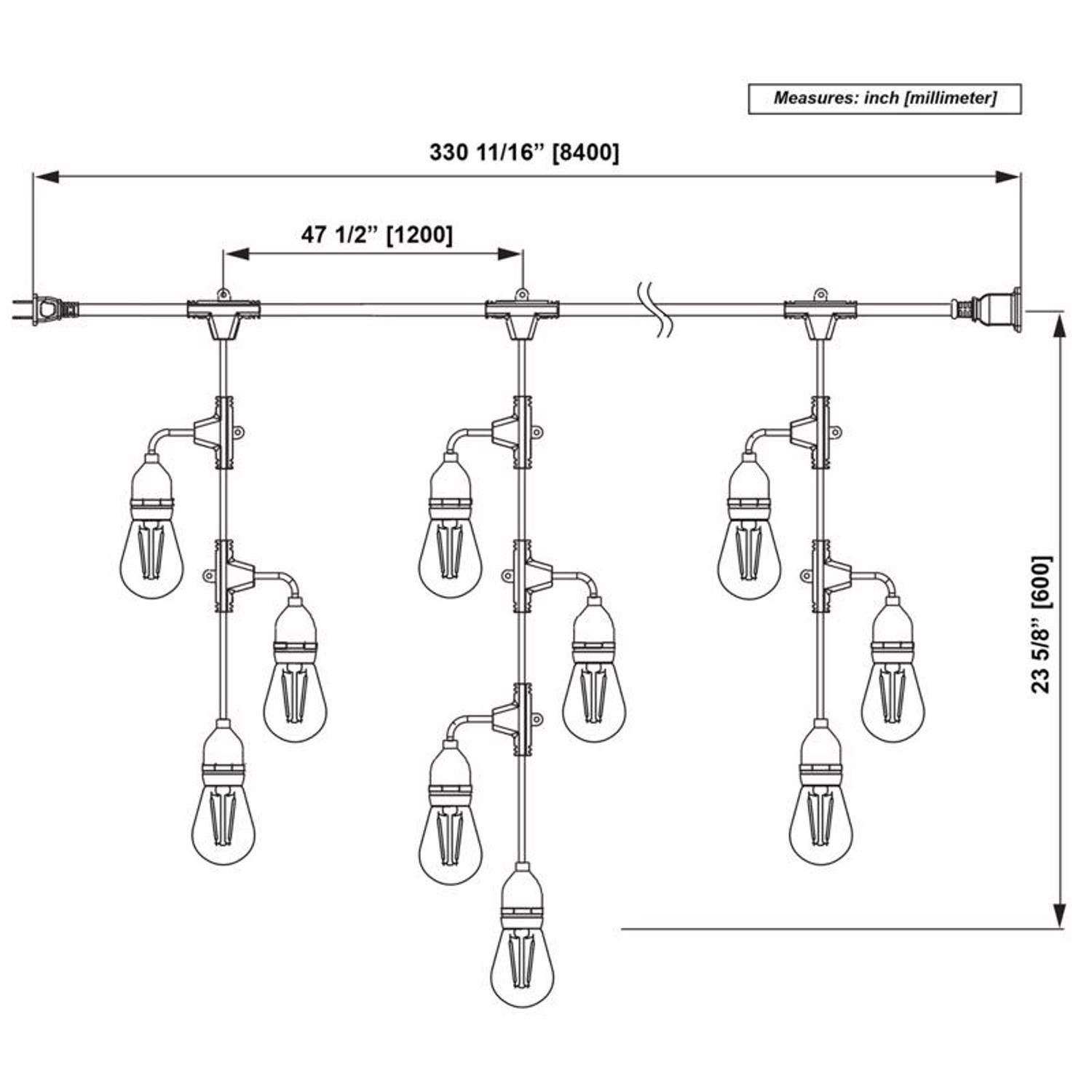 Feit LED String Lights Clear 12 ft. 10 lights