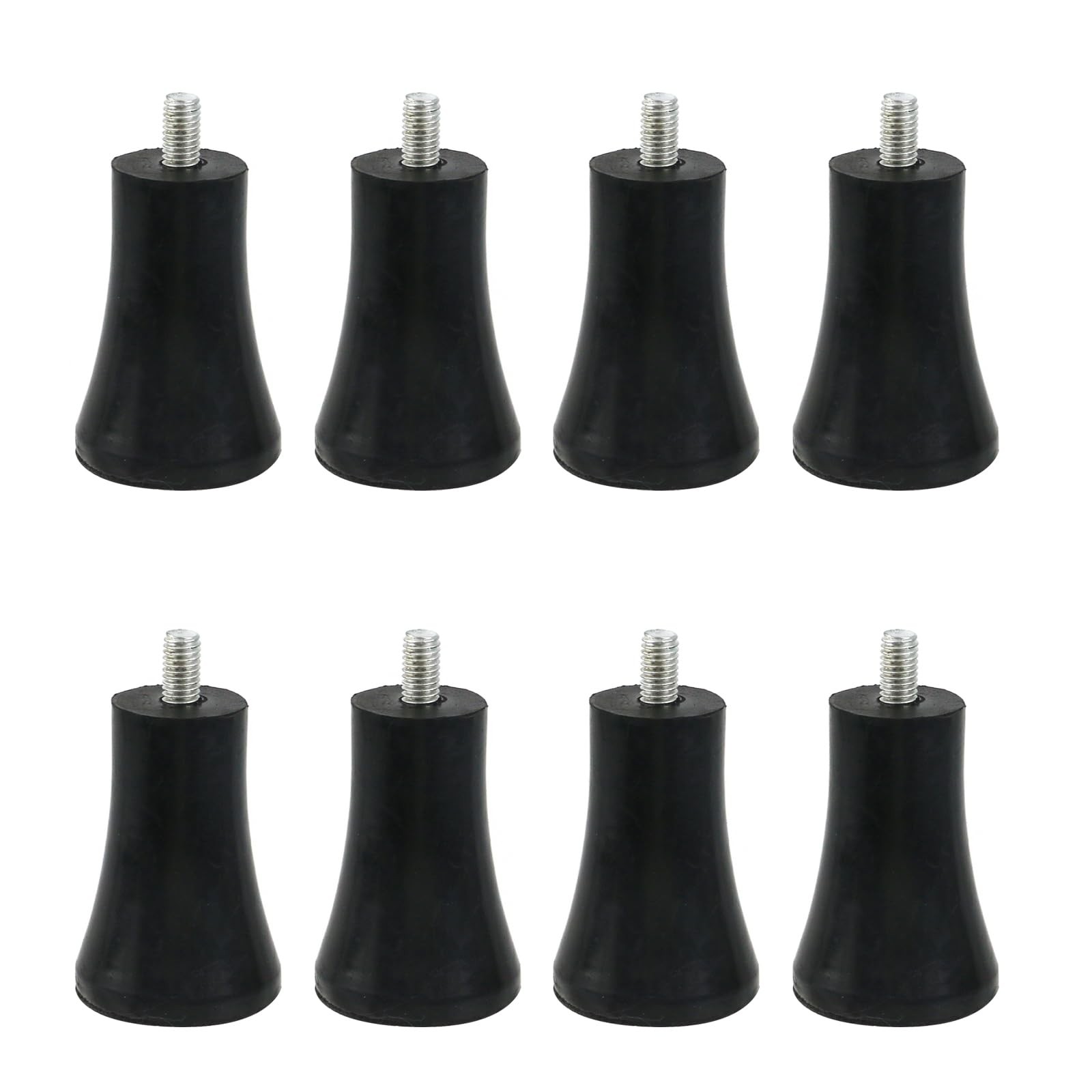 8 Pcs 2.5 Rubber Furniture Legs Riser, M8 x 14mm Bolt, Non-Slip, Sofa, Table