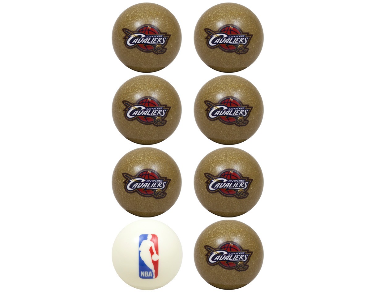 NBA Imperial Cleveland Cavaliers Pool/Billiard Cue Gold Set of 7 + FREE Cue Ball