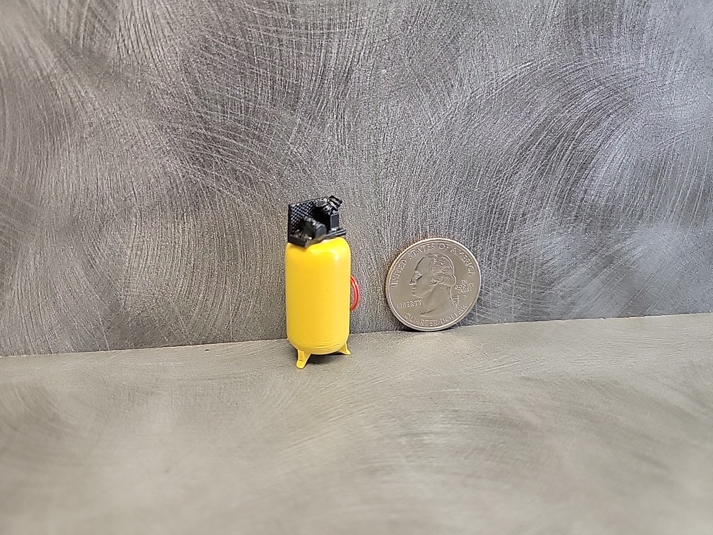 1/64 Custom scratch built Farm Yellow color Air Compressor