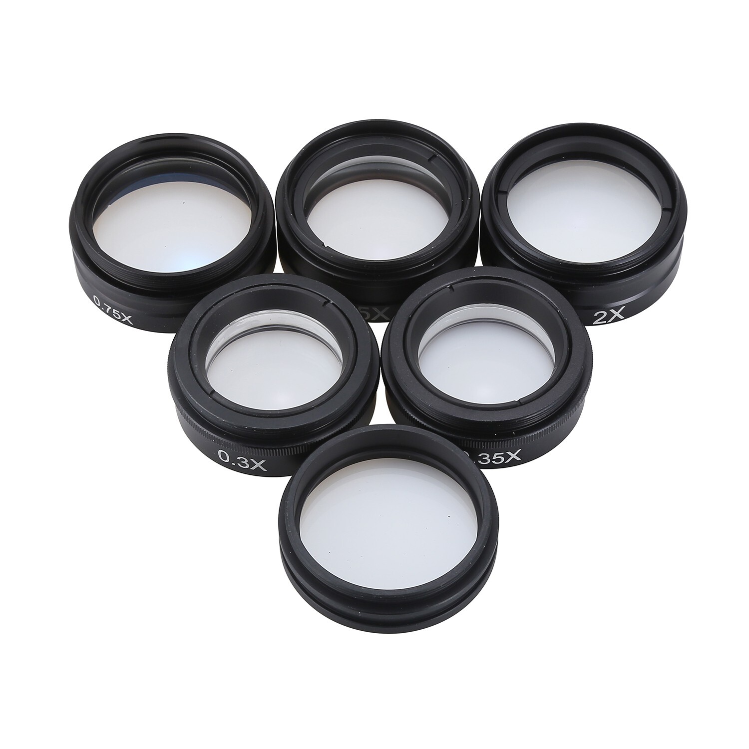 0 3X 2X Barlow Auxiliary Objective Glass Lens for Industry Microscopes