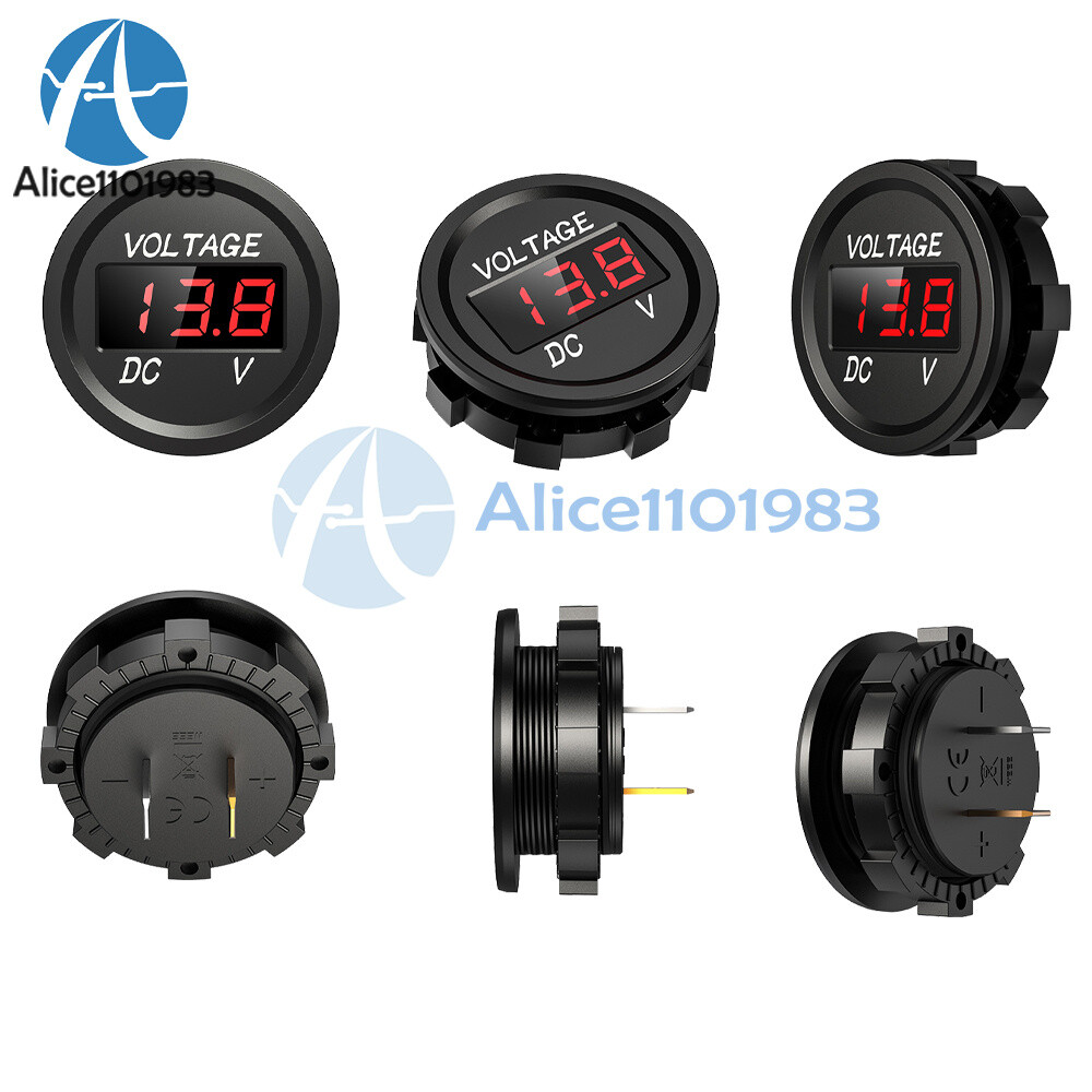 DC 5-48V Mini Waterproof Digital Voltmeter Voltage Tester LED Display Voltmeter