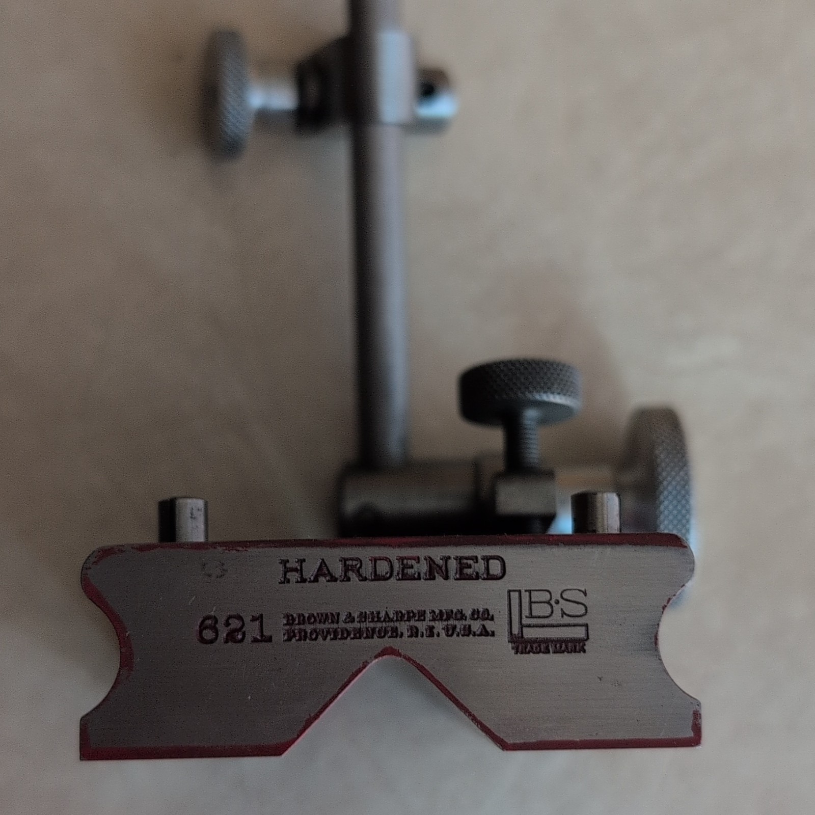 Magnetic Base Dial Indicator Holder Stand w/ Adjustable Rod Arm, Red