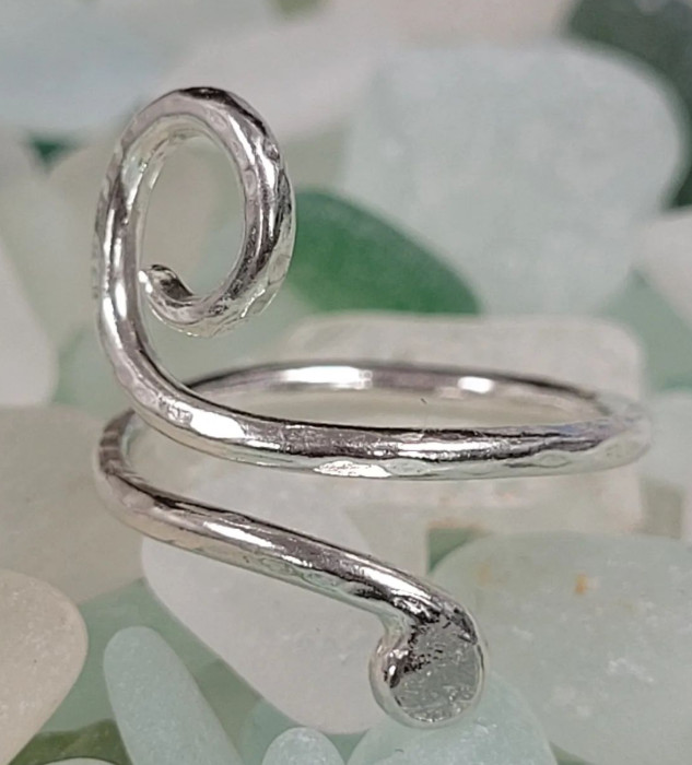 New Year Gift For Her Attractive Toe Ring Solid Metal White Gold Plated Silver