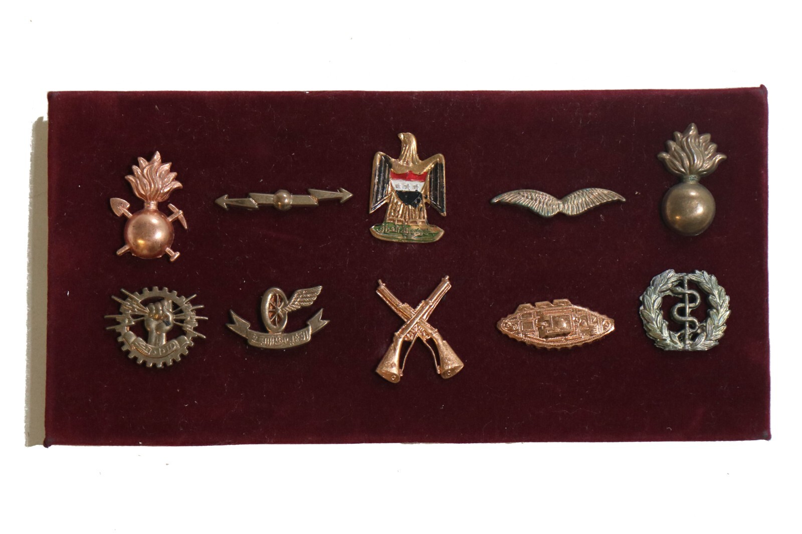 Iraq OIF / Desert Storm War Bringback - Iraqi Military Pin Souvenir Board