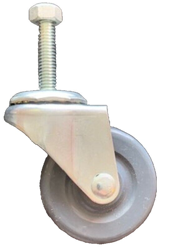 Residential Chain Link Gate Caster.  2", Hard Rubber, Swivel Wheel chainlink