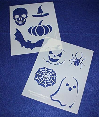 Halloween Stencils- Mylar 2 Pieces of 14 Mil 8 X 10 Inches