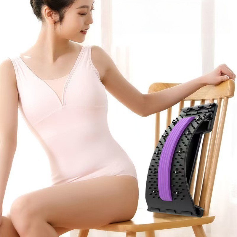 Back Stretcher Magnetic Lumbar Support Spine Therapy Pain Relief Device
