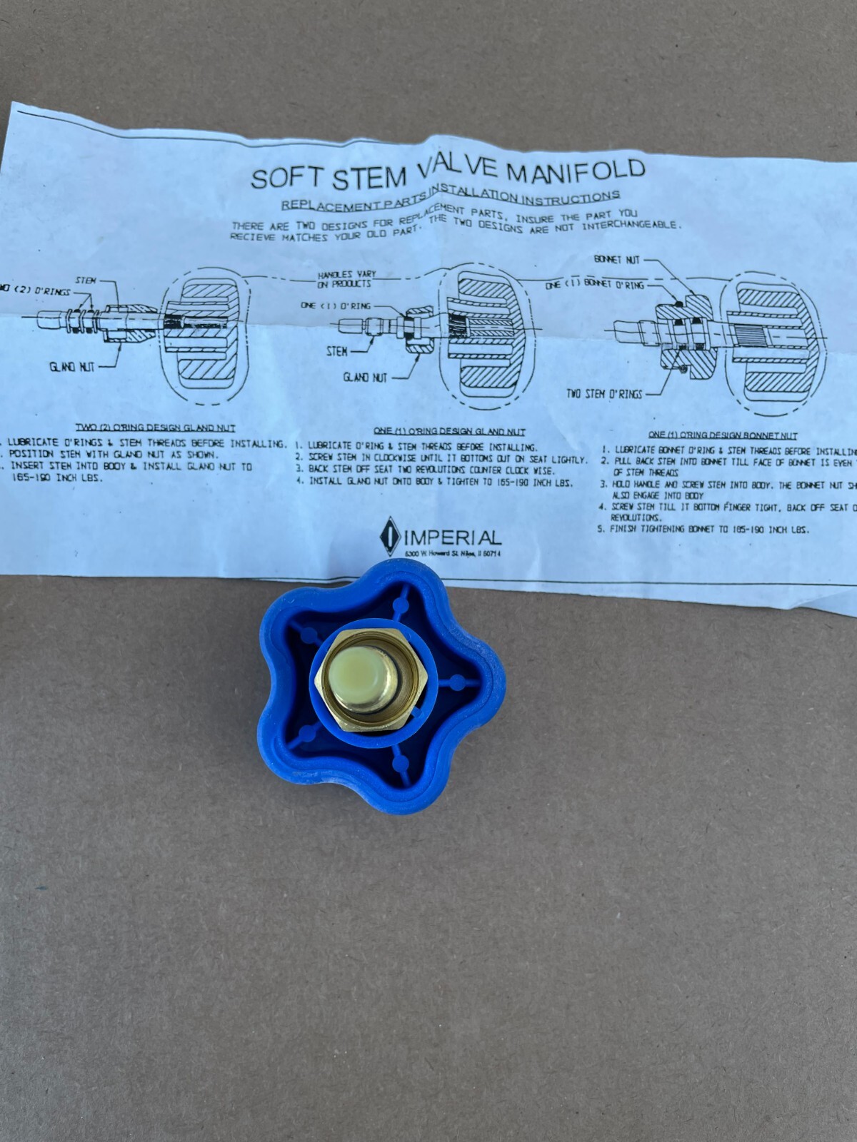Imperial 401-RL Repair Kit, 2 Valve Low Side Blue