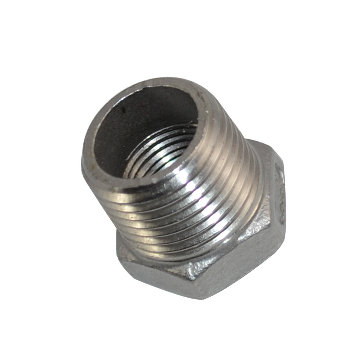 1/2" male to 1/4" female NPT threaded Reducing bush adapter Reducer Stainless