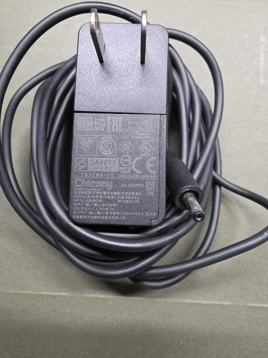Genuine VALVE INDEX VR Headset AC Power Adapter Charger Supply Cable 181196-11