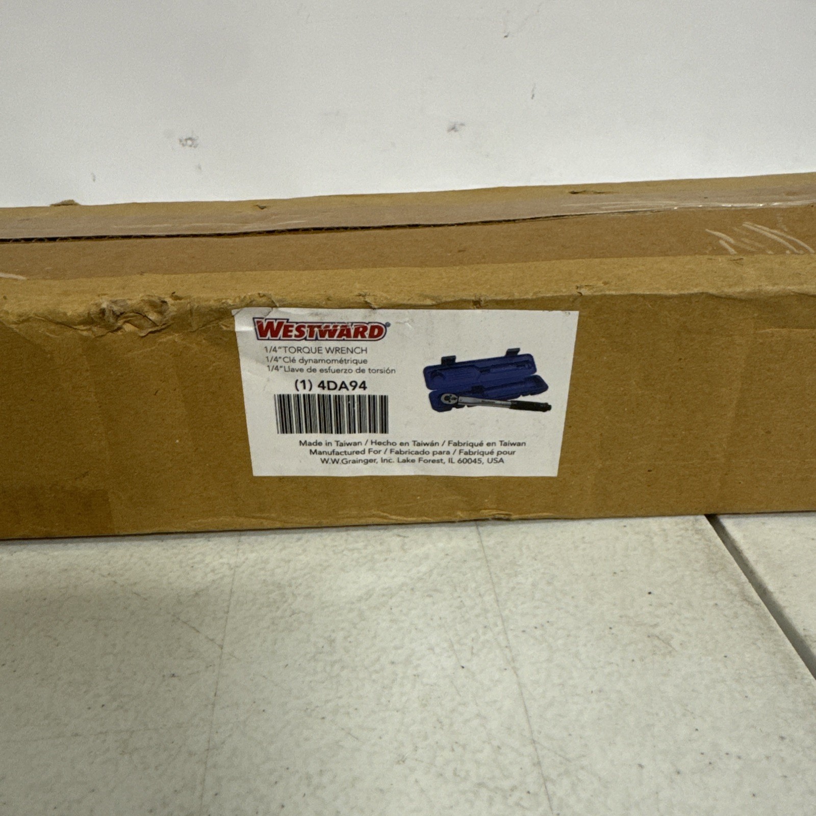 Westward 4Da94 Micrometer Torque Wrench,1/4Dr