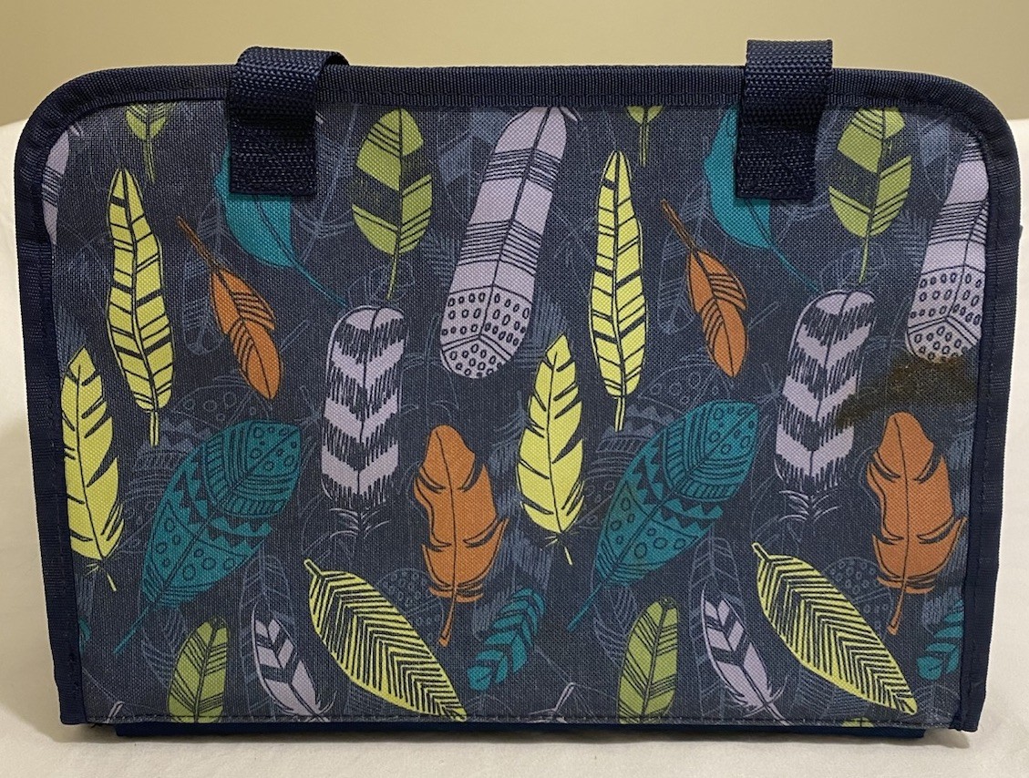 Thirty-One Get Creative Caddy Falling Feathers RETIRED EUC
