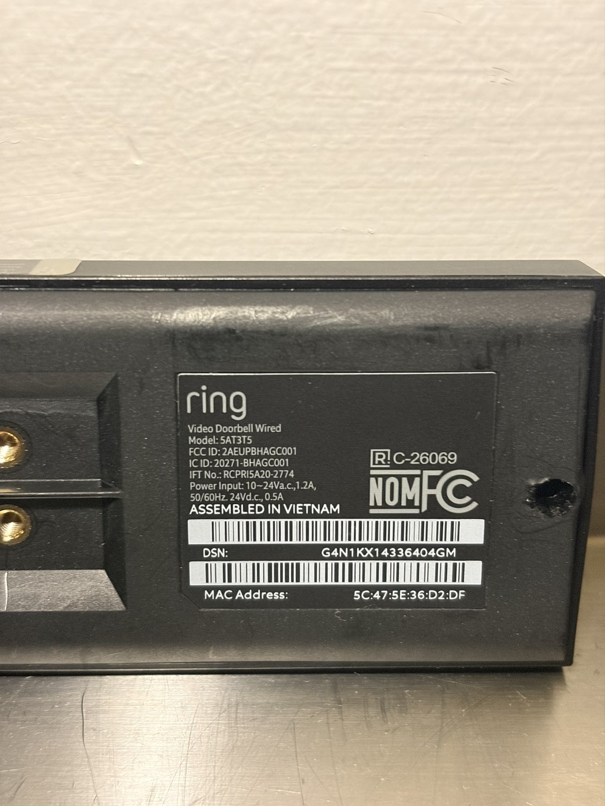 Ring 5AT3T5 Video Doorbell Mini (Wired) (051226)