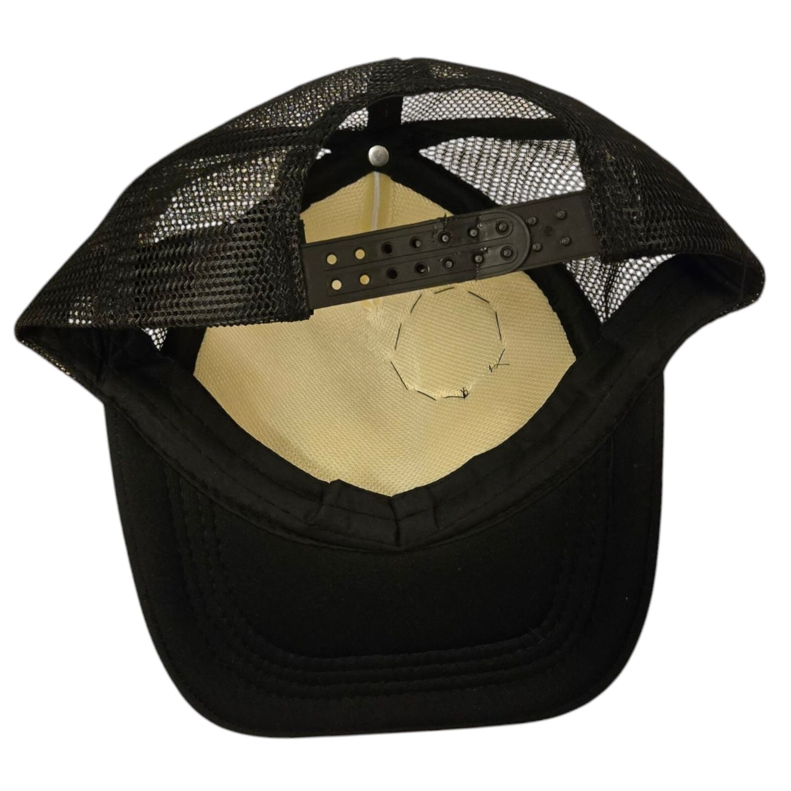 Letter S Trucker Hat Black White Mesh Snapback Smiley Face Lightning Bolt READ