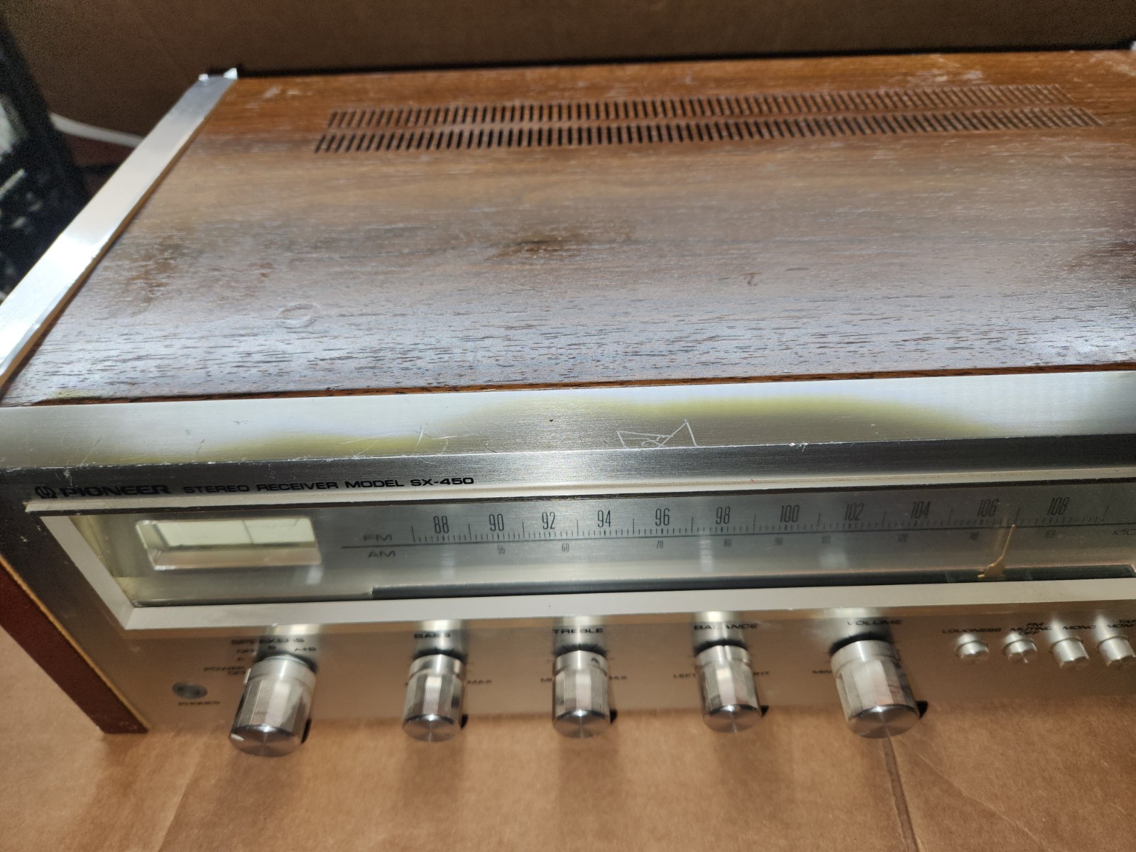 🔥  Vintage Pioneer SX-450 Stereo AM/FM Receiver Tested Working Has Few Marks