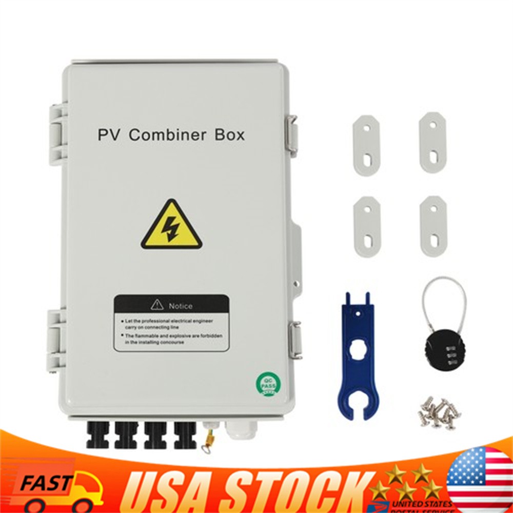 4String Solar PV Combiner Box 63A Circuit Breaker Solar Panel System Waterproof