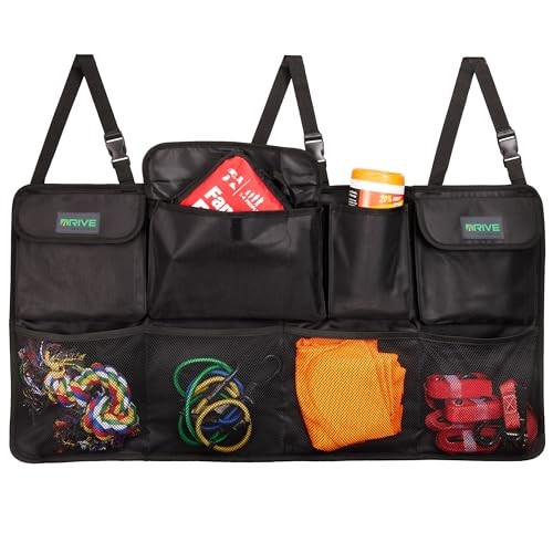 DRIVE - Back Seat Trunk Organizer, Space Saving Hanging Car Organizer,