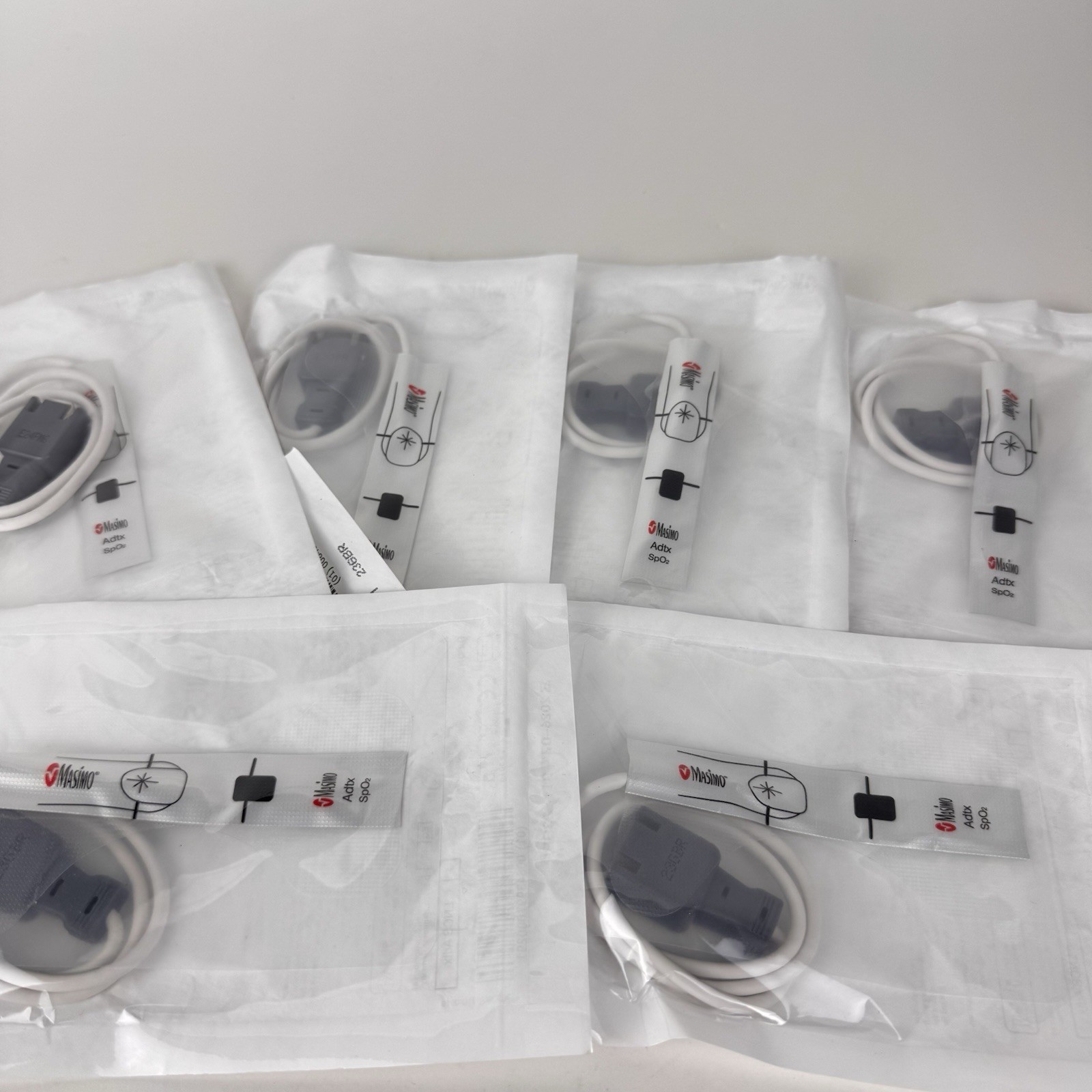 Lot Of 6 Masimo LNCS Adult Spo2 Sensors Oximeter, 30 Kg
