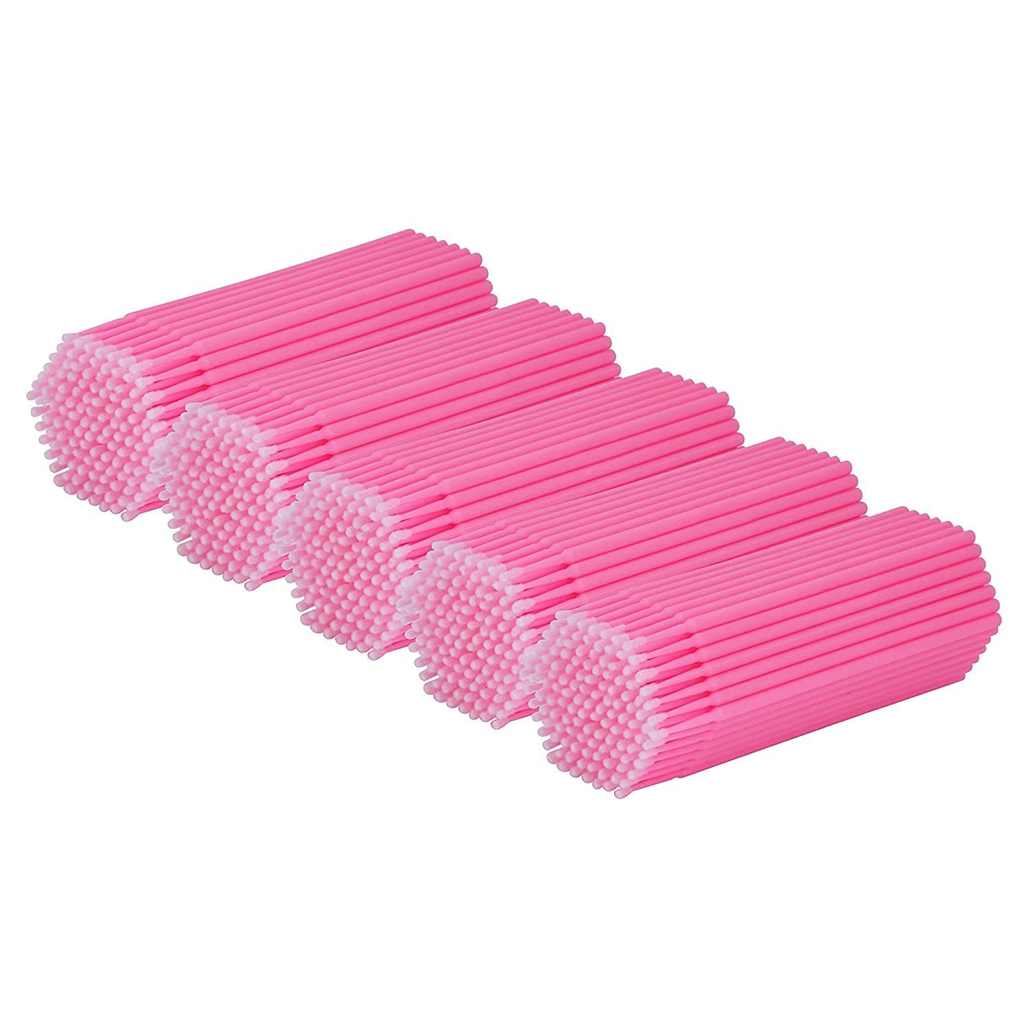 Cuttte 500PCS Disposable Micro Swabs for Eyelash Extension, Micro Applicators Ey