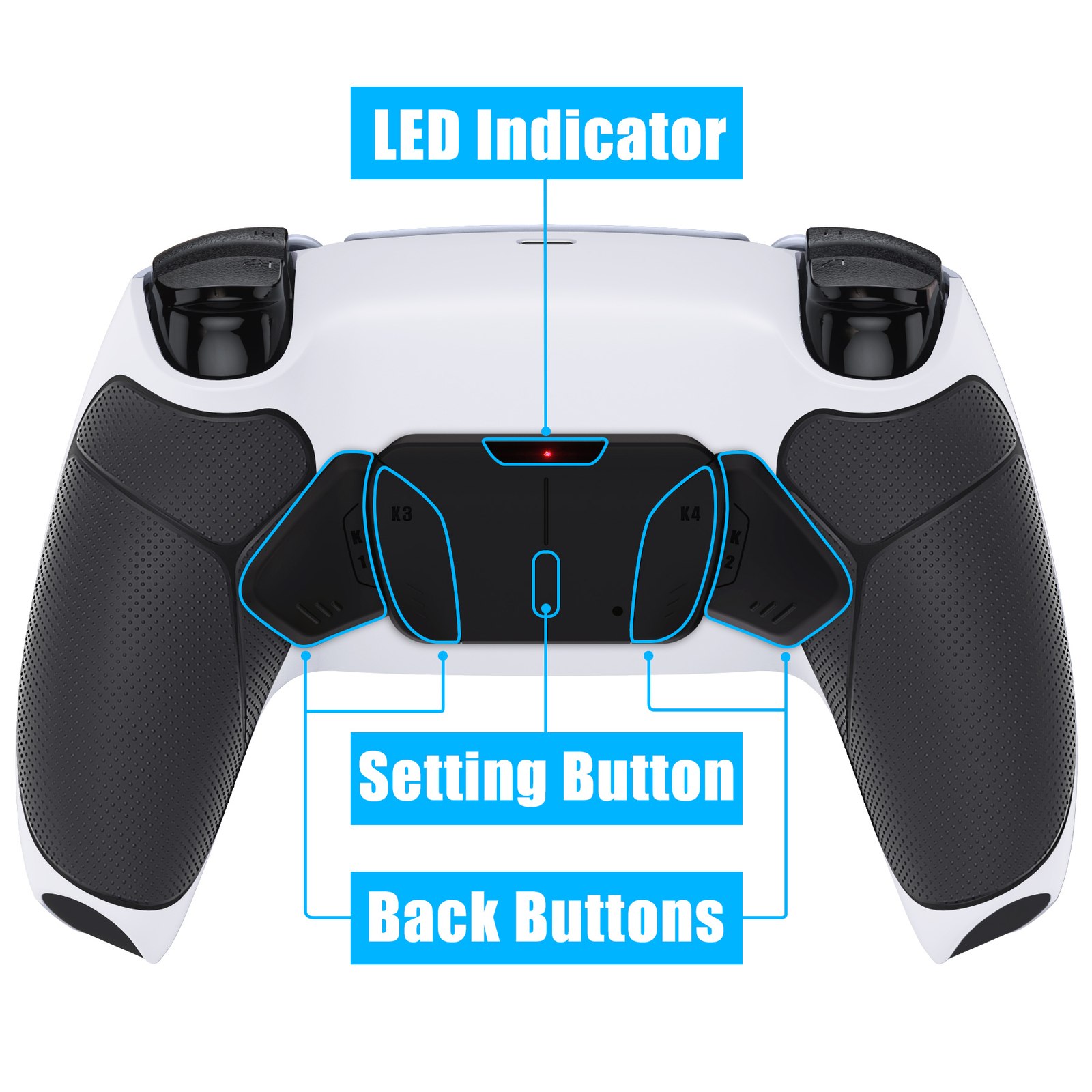 4 Back Buttons Back Shell RISE4 V3 Remap Kit for PS5 Controller BDM-030 040 050