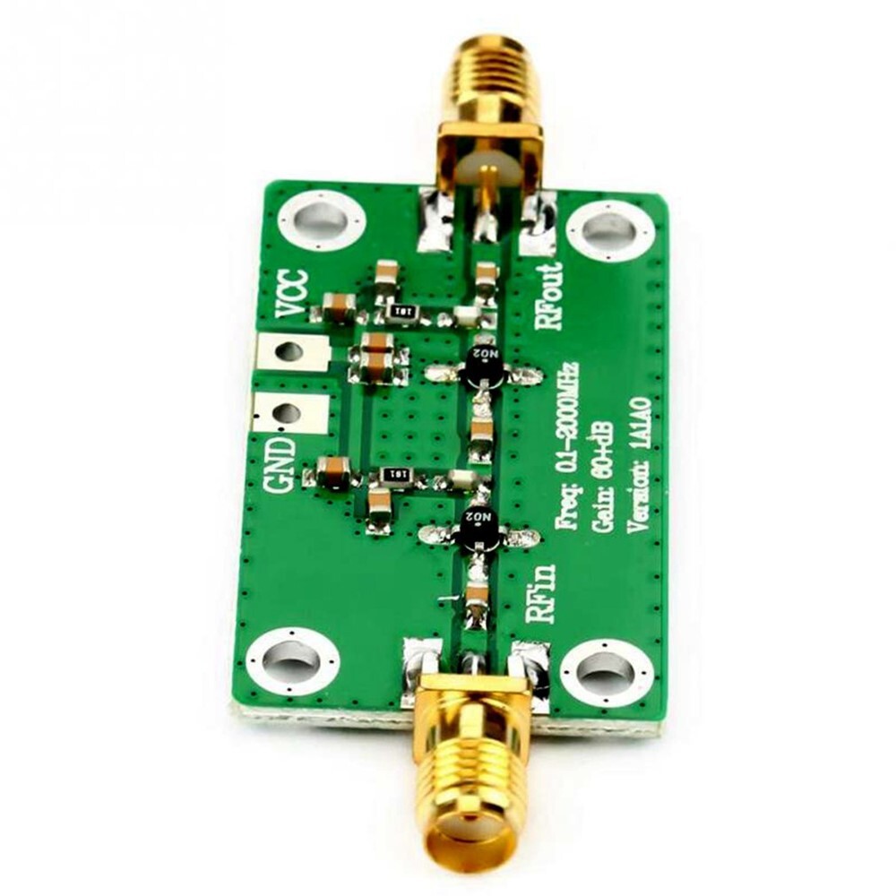 0.1-2000MHz Gain 60dB RF Broadband Amplifier Module LNA Board LNA 0.1~2GHZ