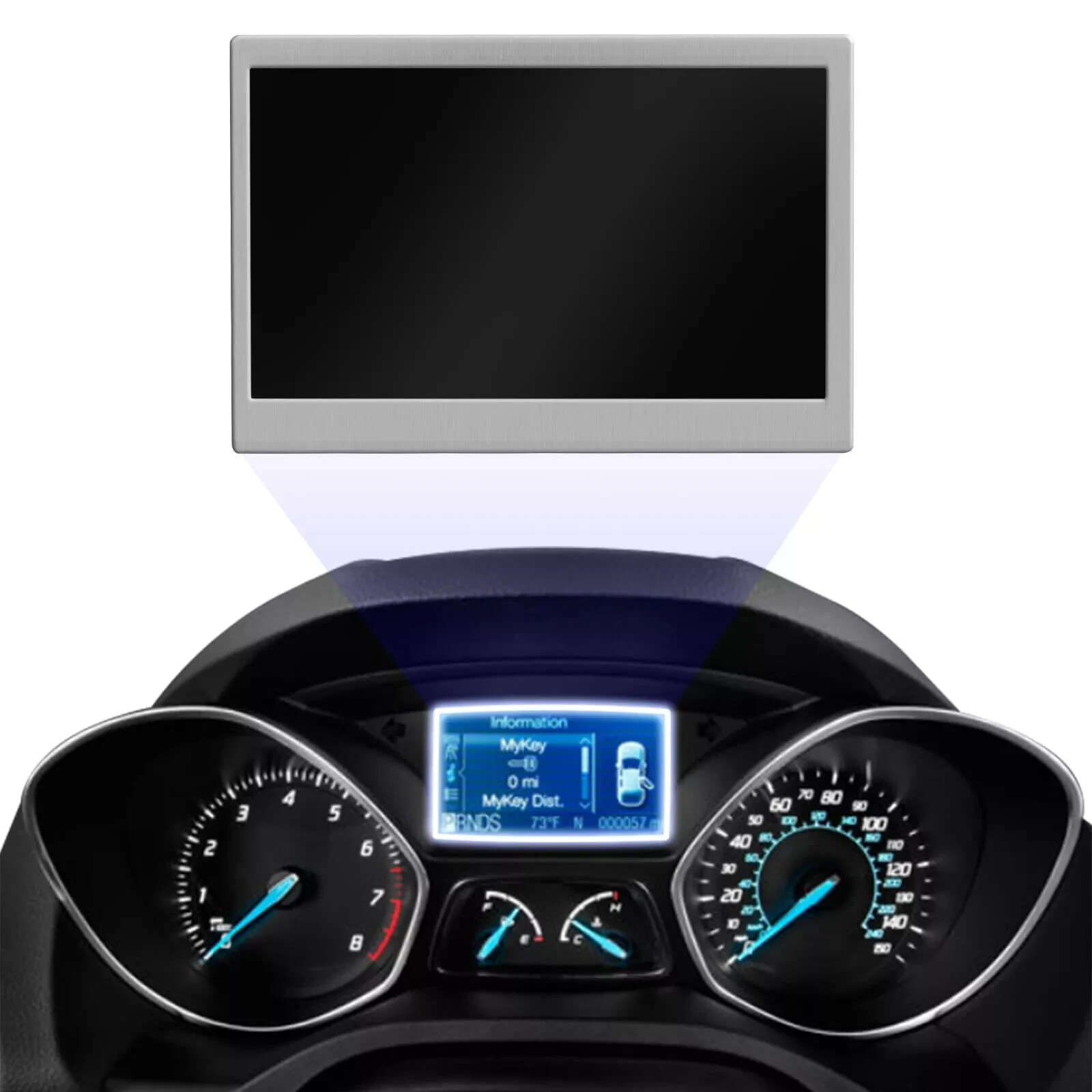 For 13-16 Ford Focus Escape Speedometer Cluster 150MPH LCD Display Color Screen