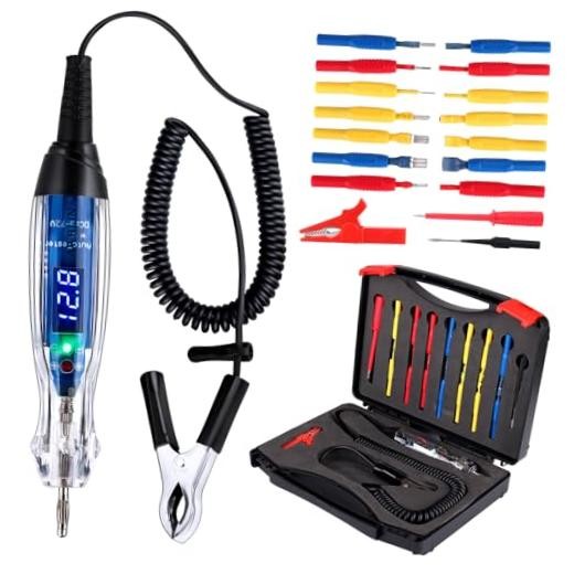Test Light Probe Kit, 3-72V DC LED Digital Automotive Circuit Tester with