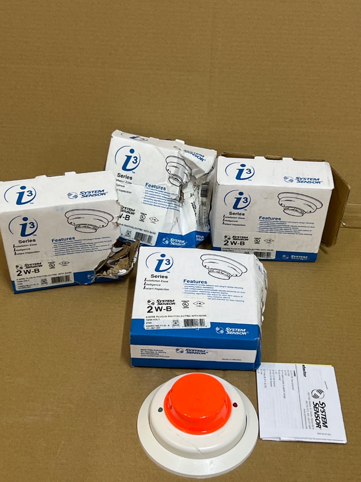 (Lot 4 Pcs) System Sensor 2W-B Photoelectric Smoke Detector