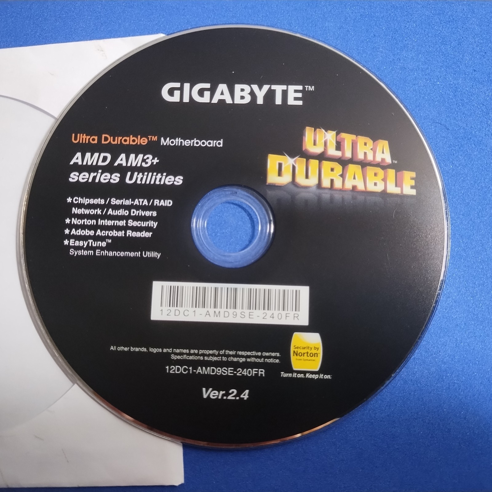 Gigabyte Ultra Durable Motherboard AMD AM3 + Series Utilities  CD  Ver 2.4