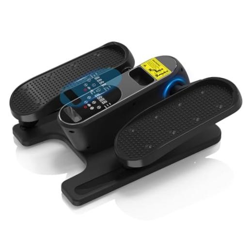 Black Electric Elliptical Machine - Under Desk Pedal Exerciser