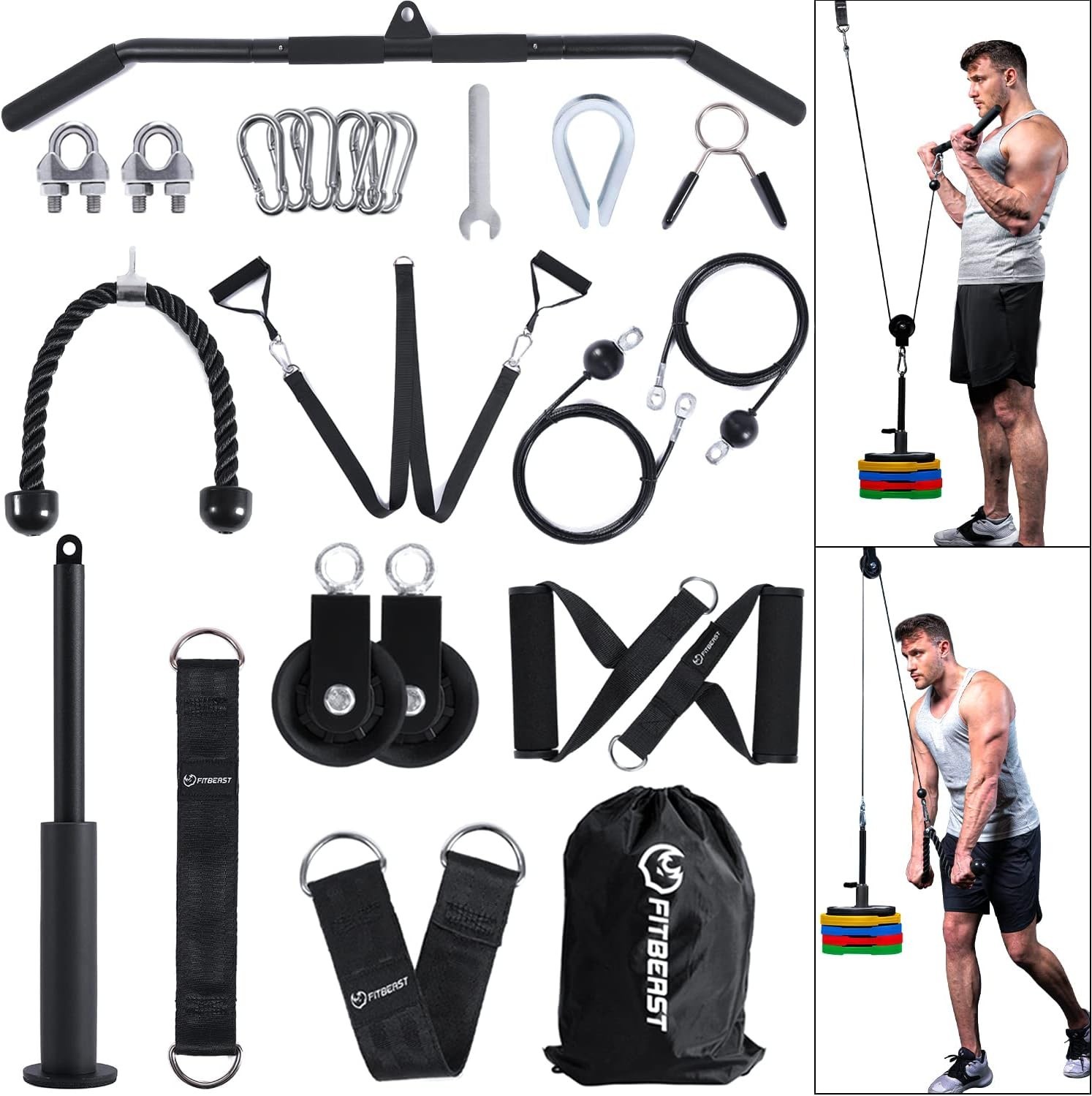 Pulley System Gym, Cable Weight Pulley System for Gym LAT Pulldown, Biceps .....
