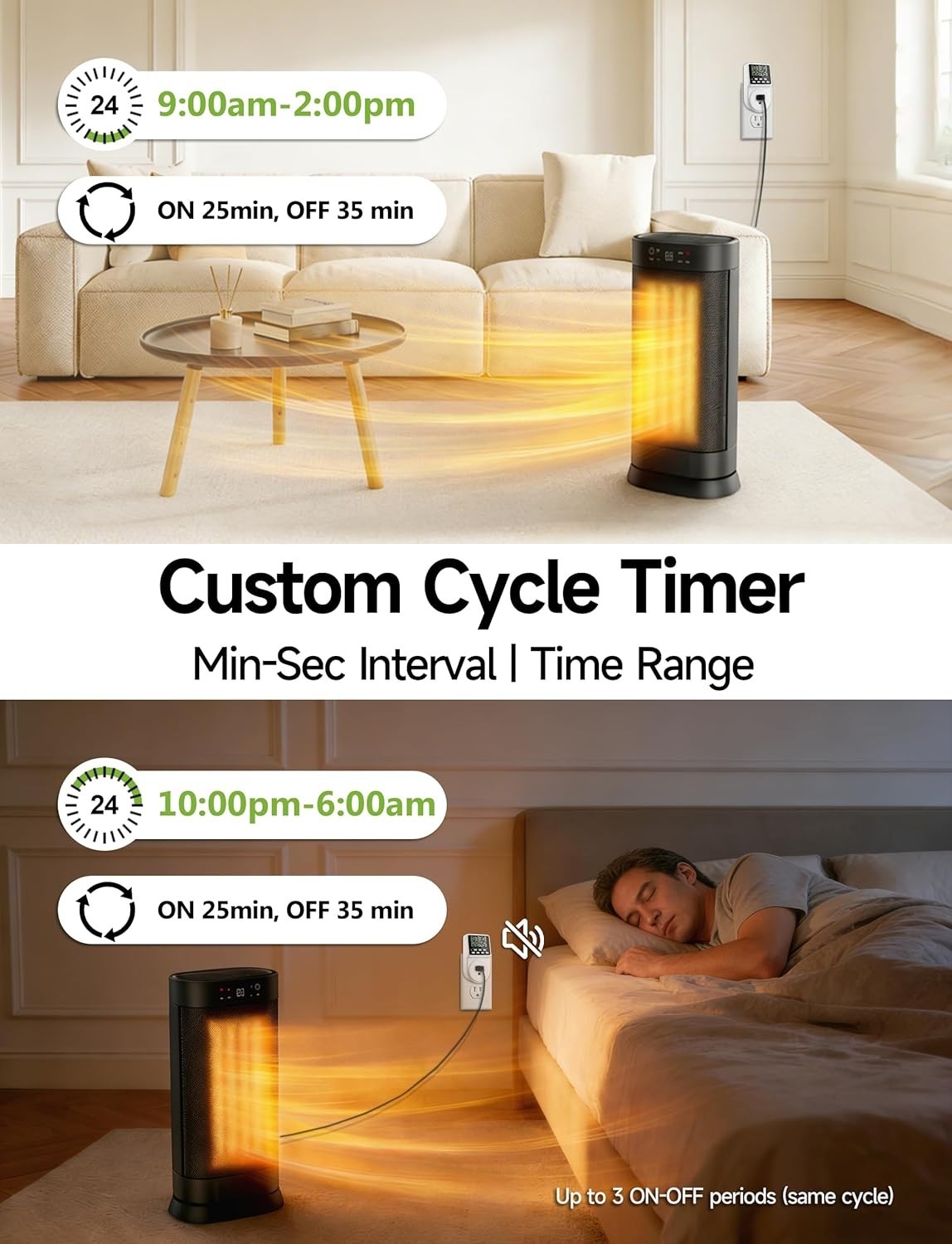Versatile Intermittent Timer for Lights & Electronics - 2 Pack Energy Solution