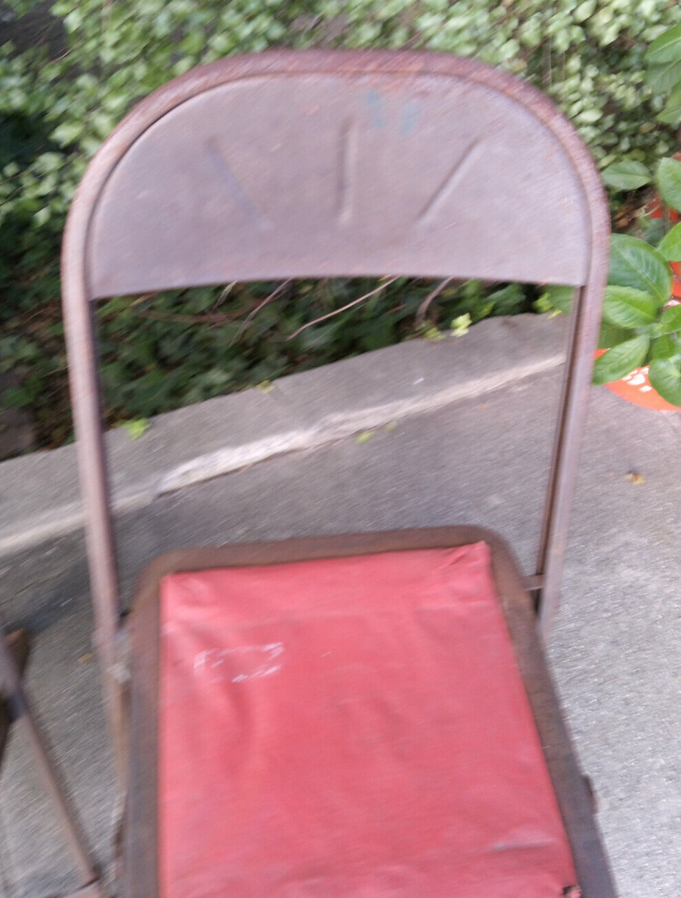 Vintage Rusty Metal Folding Chairs Set of 4