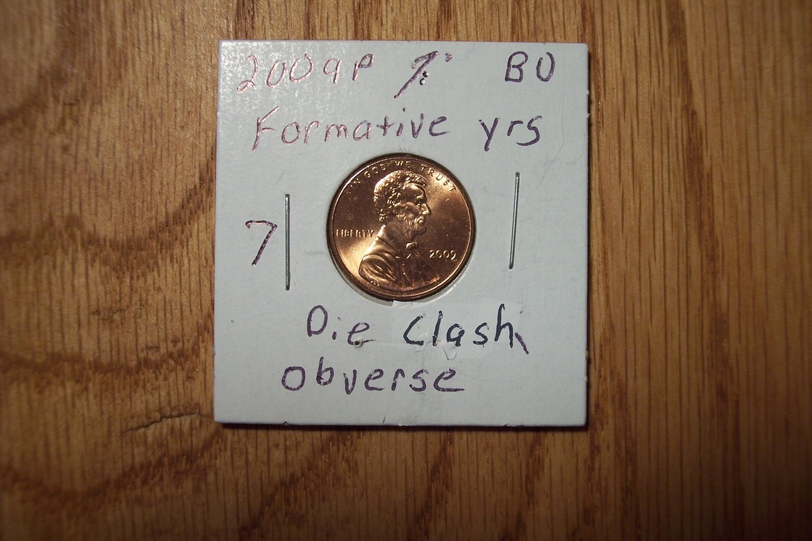 "Catfish Abe" 2009 P Abe Formative Yrs Cent Die Clash Error 001