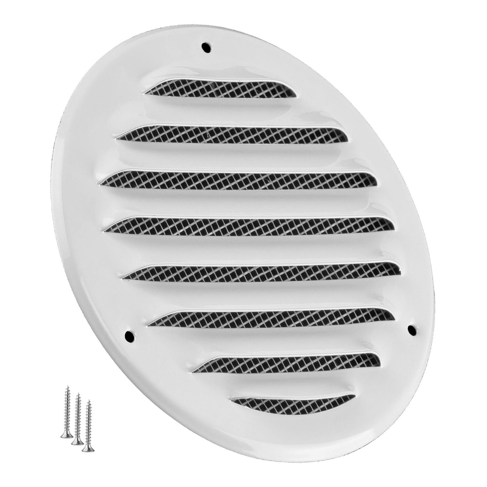 Metal 4 inch Vent Cover (Duct Opening) - White HVAC Return Air Grille for Wal...