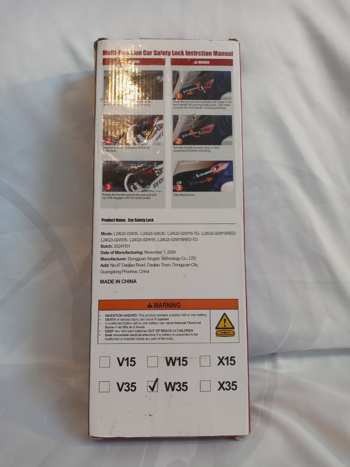 Multi-Function Car Safety lock; New Open Box